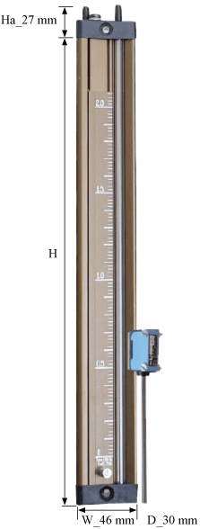 Strumentazione - Manometri verticali MMK - Disegno Ingombro